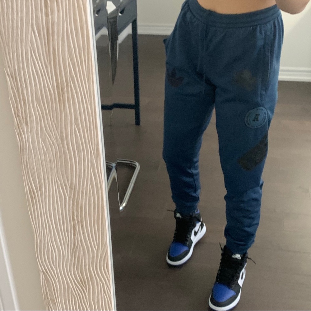rare adidas graphic jogger sweatpants
